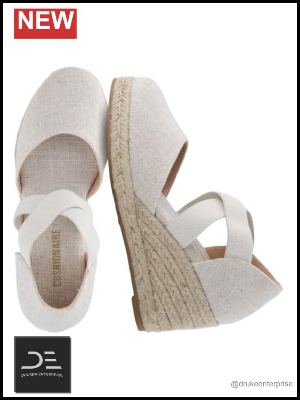 Espadrille Wedge Sandals Slip On Closed Toe with Elastic Straps Comfort
